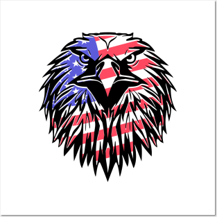 USA flag eagle Posters and Art